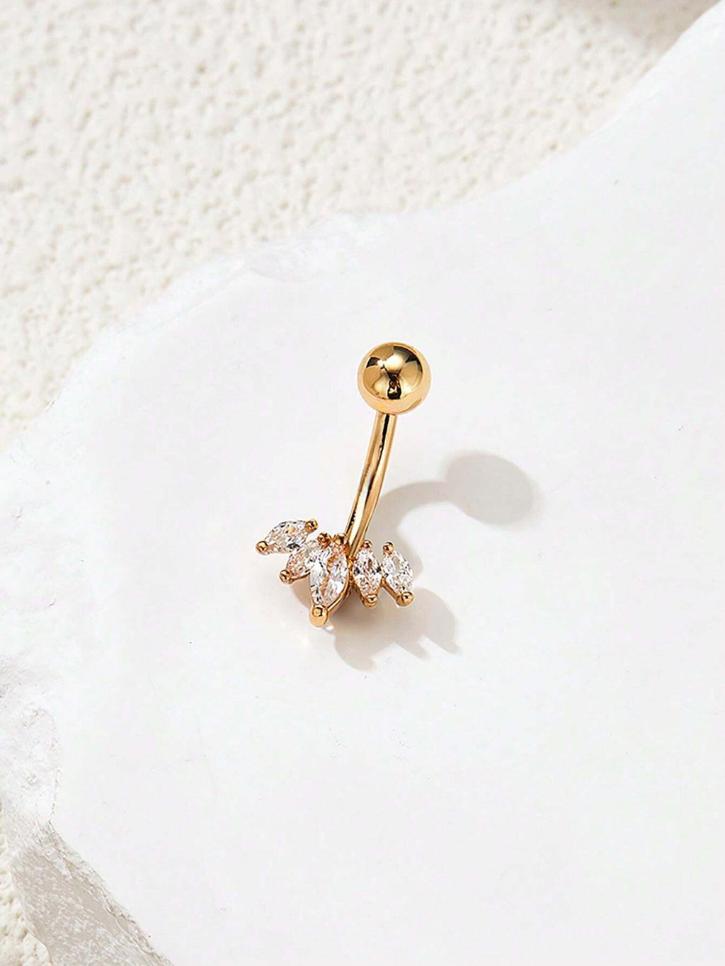 152741b-052 1 pieza Pendiente de ceja de circonita con diseño de rombo a la moda