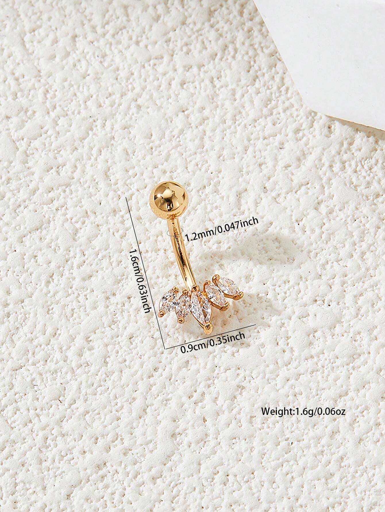 152741b-052 1 pieza Pendiente de ceja de circonita con diseño de rombo a la moda