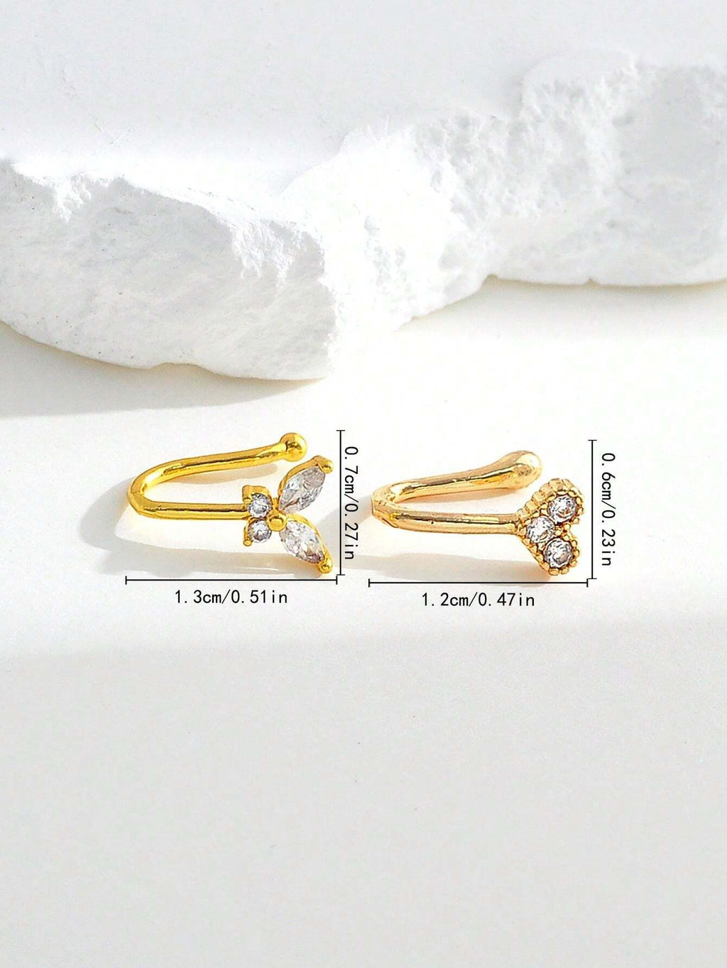 15278 1b-052 2 piezas Joyería de piercings de pezón falsos en forma de mariposa