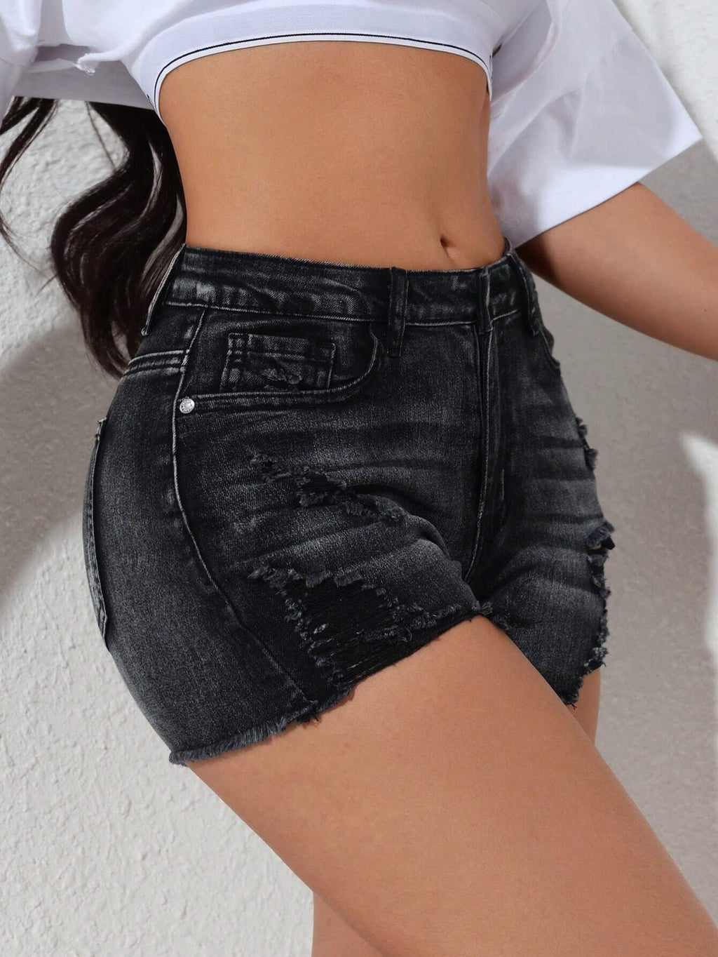 19535 1a-115 Shorts vaqueros con múltiples bolsillos 1 Pza