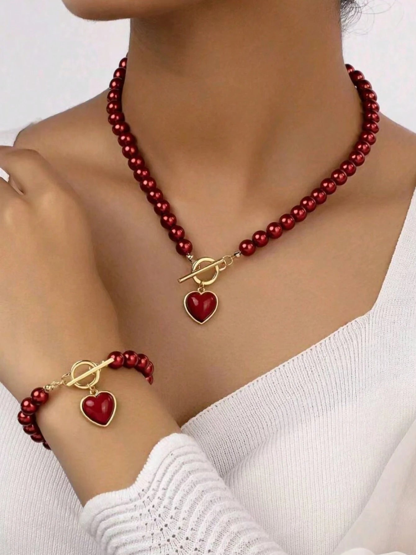 15686 1b-05-08 collar + pulsera de perlas