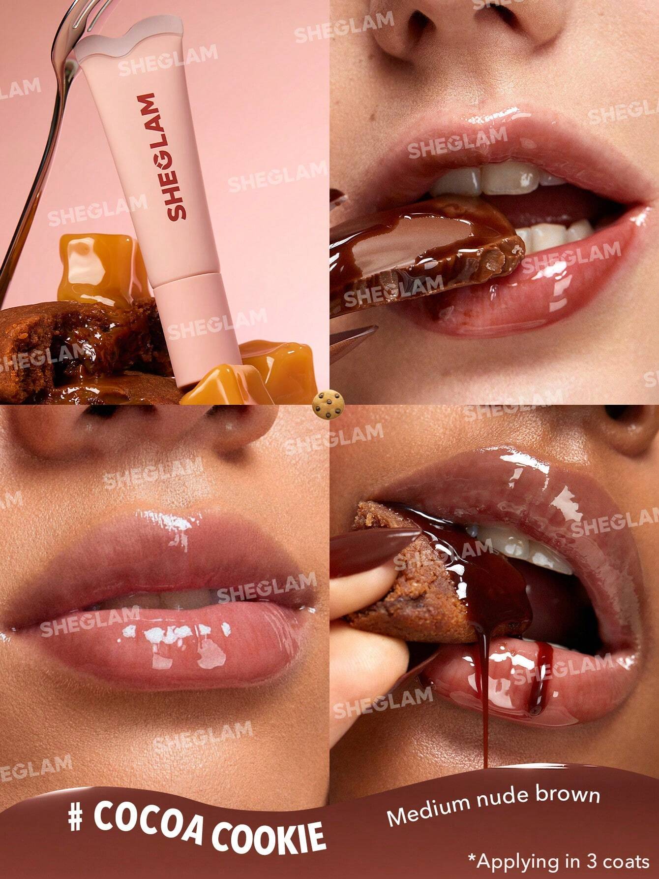18496 1b-062 SHEGLAM Brillo De Labios Hidratante Con Cristal Esmaltado 1 Pza