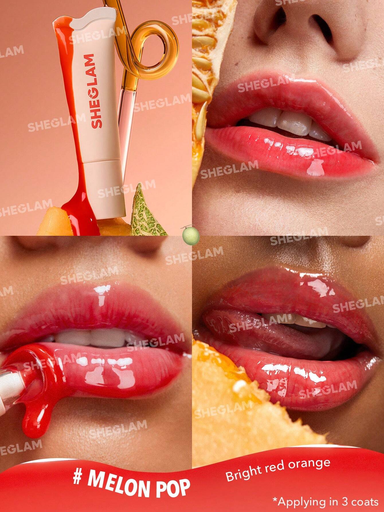 18496 1b-062 SHEGLAM Brillo De Labios Hidratante Con Cristal Esmaltado 1 Pza