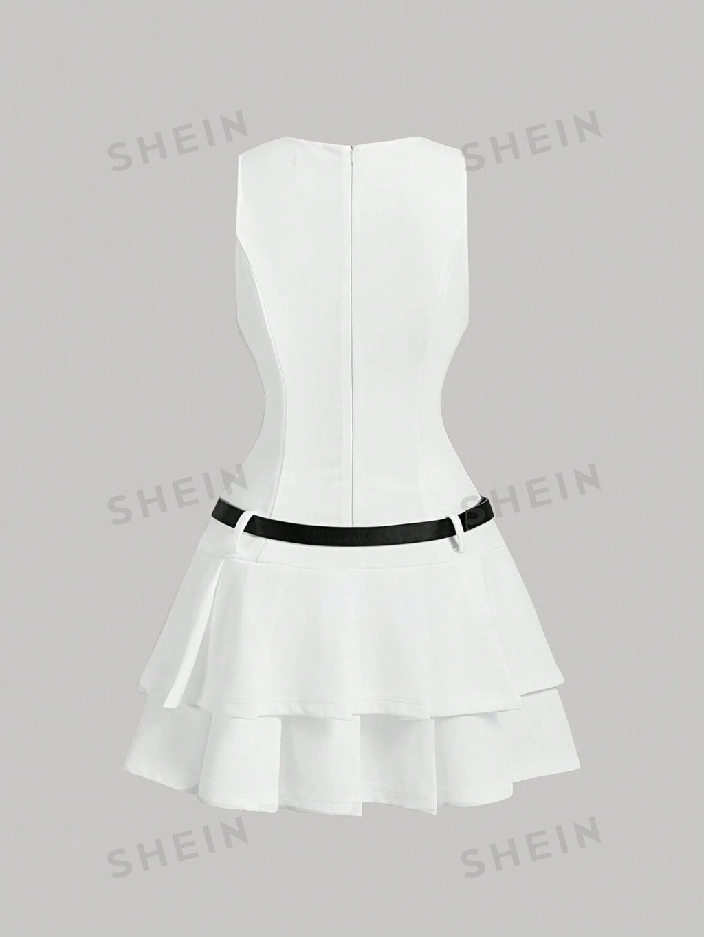 17342 1a-054 Vestido plisado + Correa