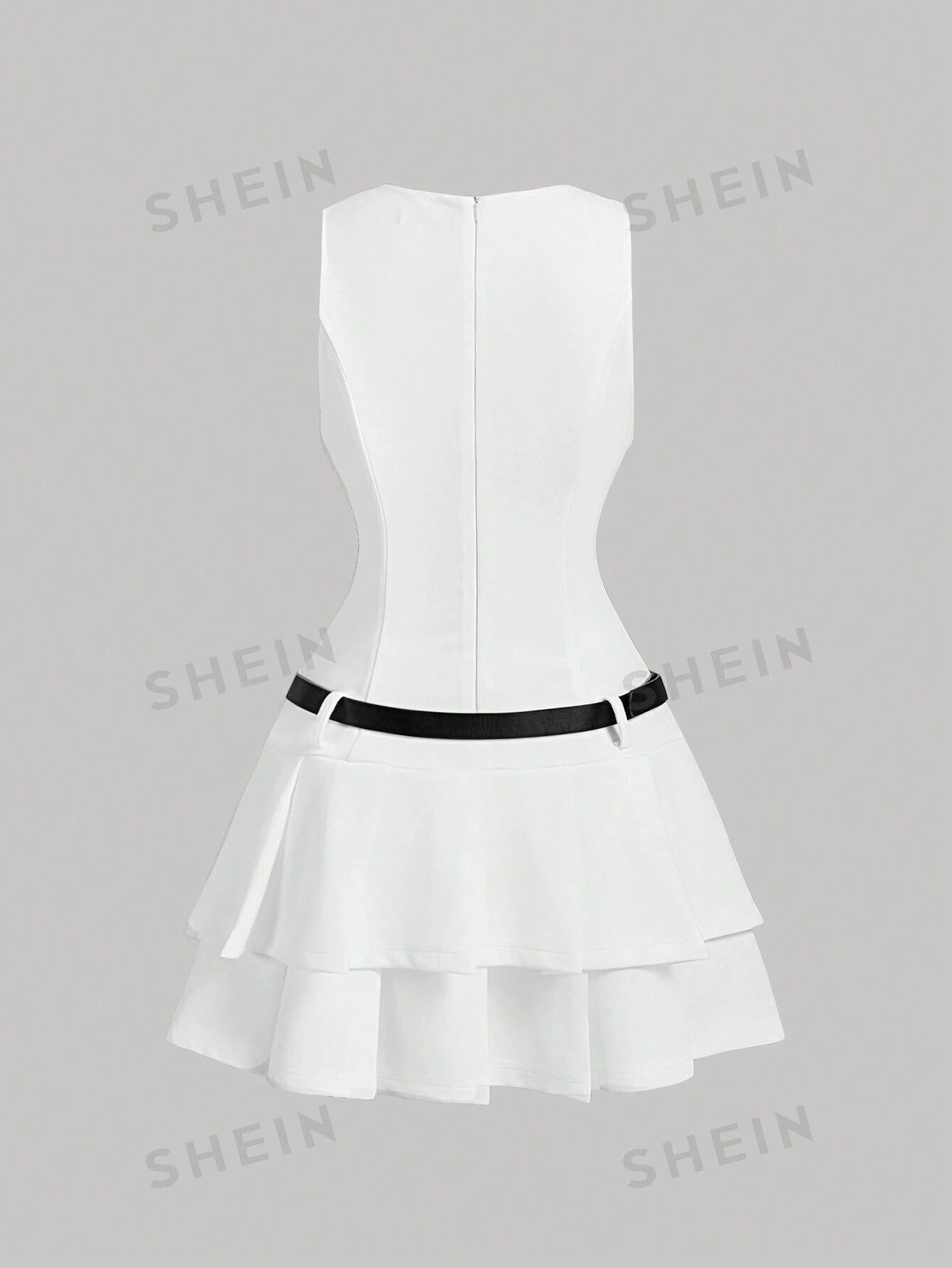 17342 1a-054 Vestido plisado + Correa
