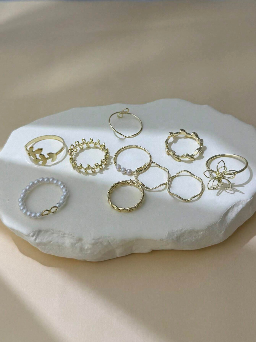 16071 2b-01-03 Anillos de estilo bohemio 10 Pzas