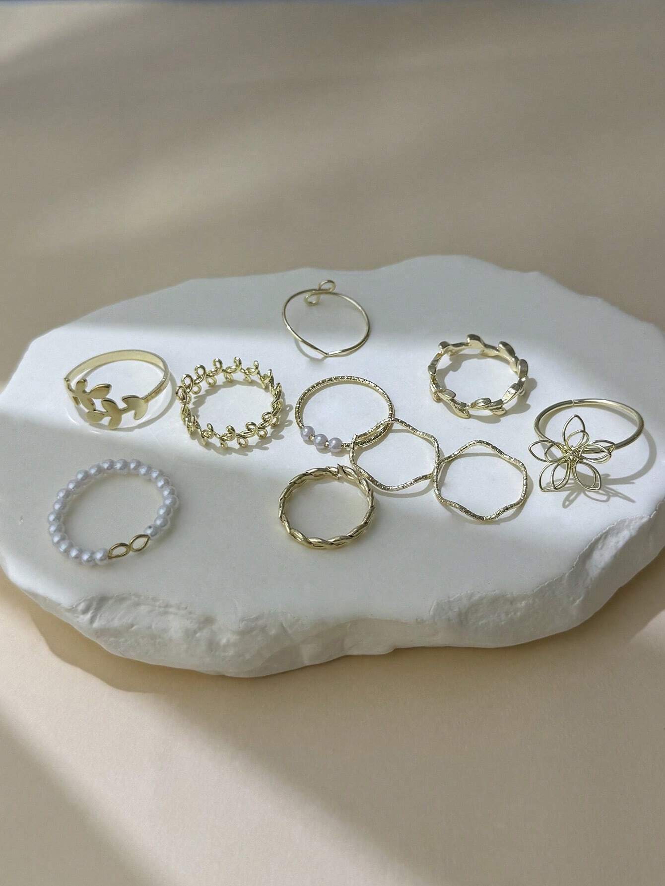 16071 2b-01-03 Anillos de estilo bohemio 10 Pzas