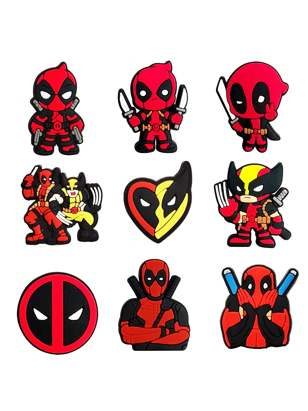 15463 1b-01-01 Pines diseño Deadpool 9 Pzas