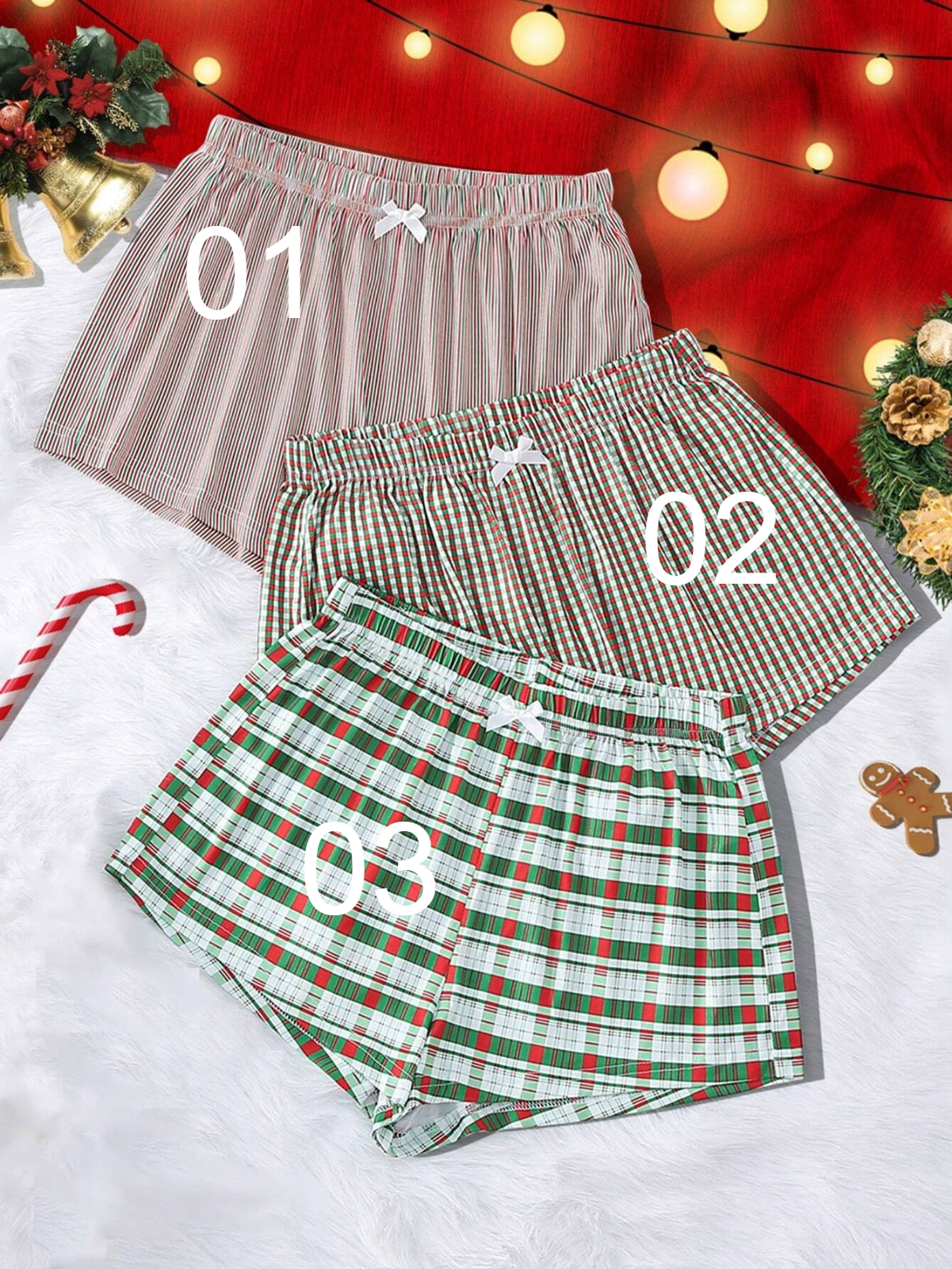 17484 1a-111 Short estampado de cuadros 1 Pza