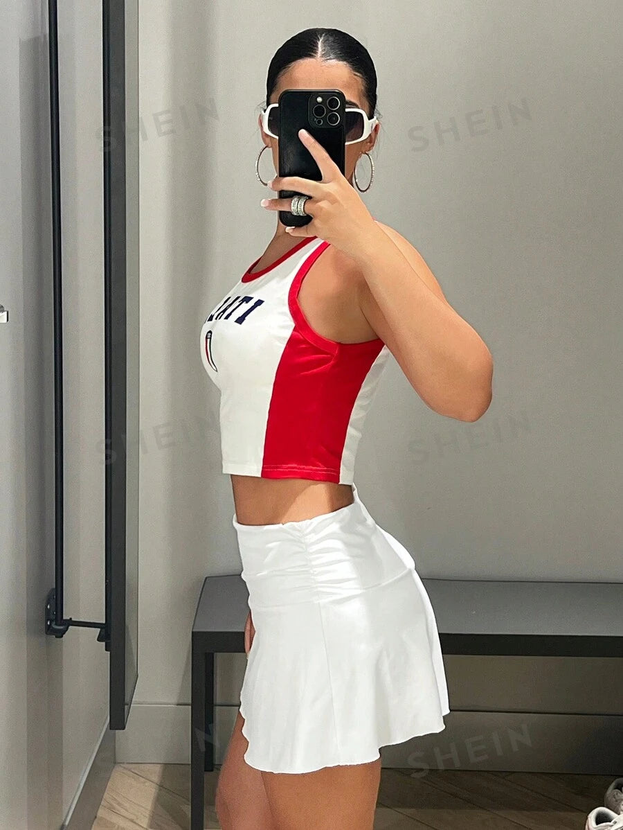 19009 1a-090 Falda blanca de cintura baja 1 Pza