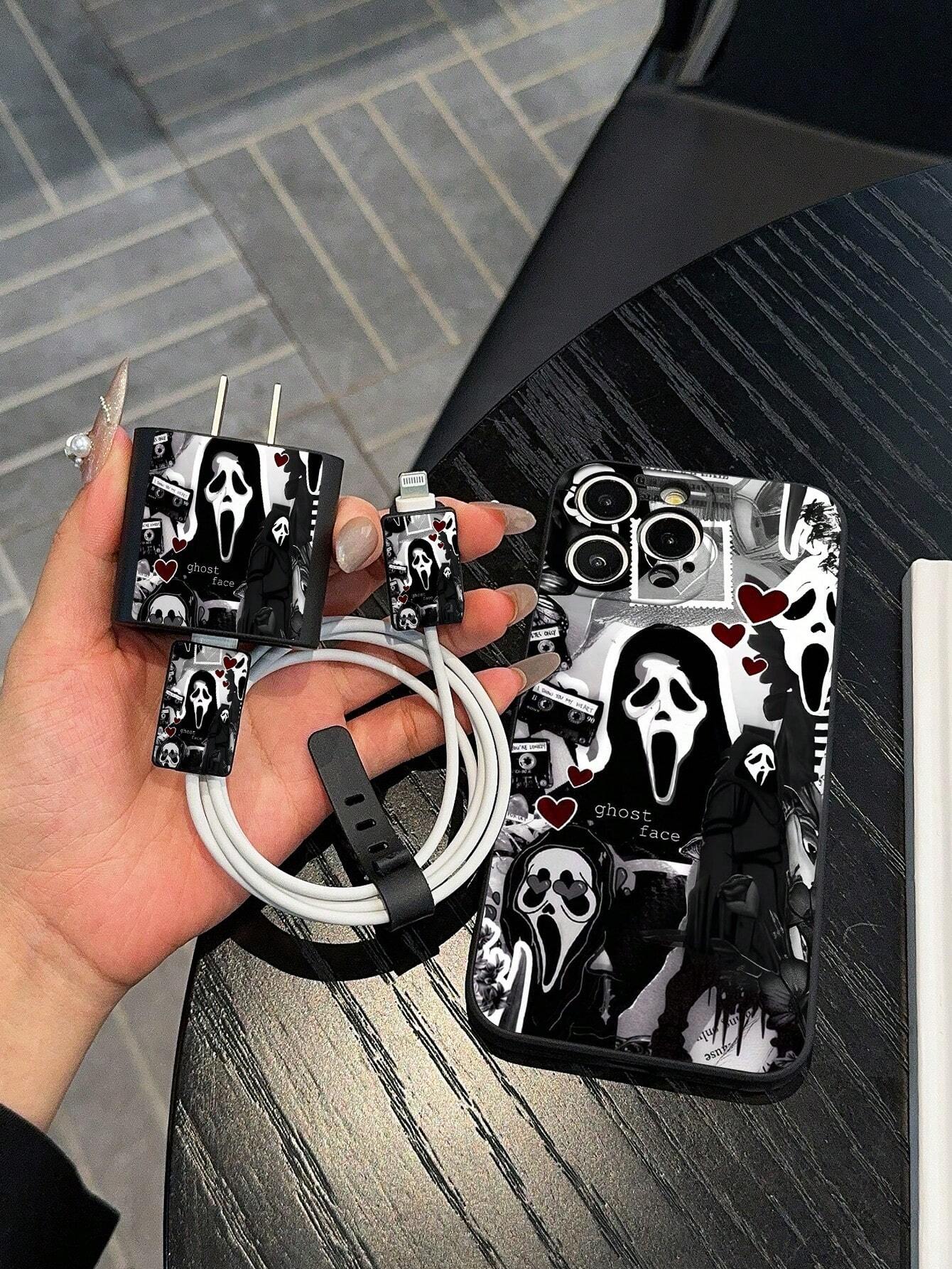 17934 2t-014 Funda de teléfono iPhone + protector de cable de carga