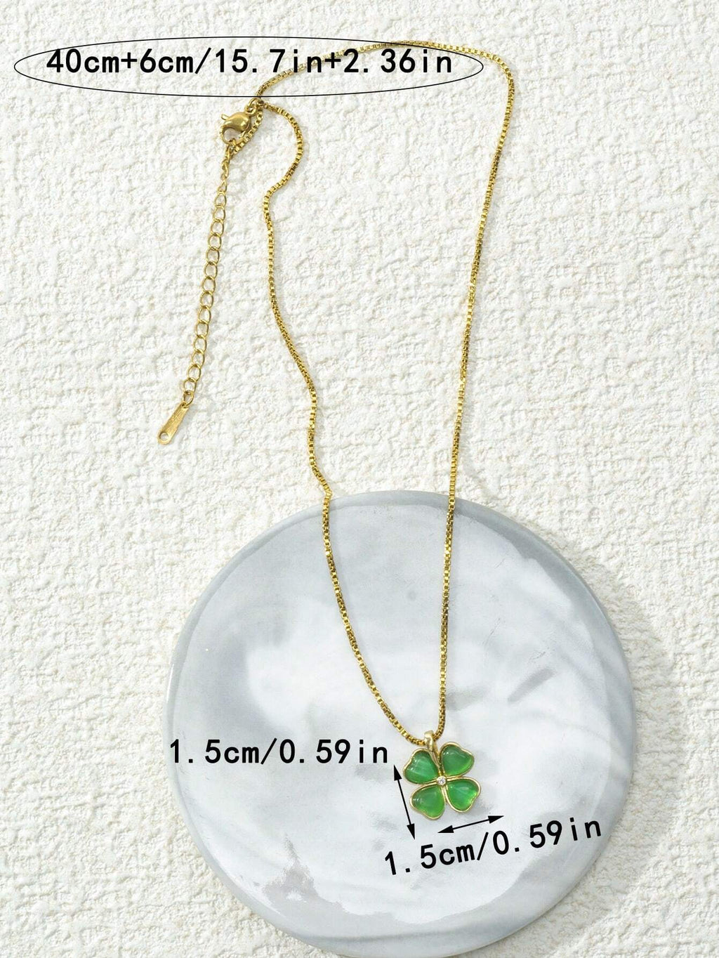 16650 1b-036 Collar con dije forma de trébol 1 Pza