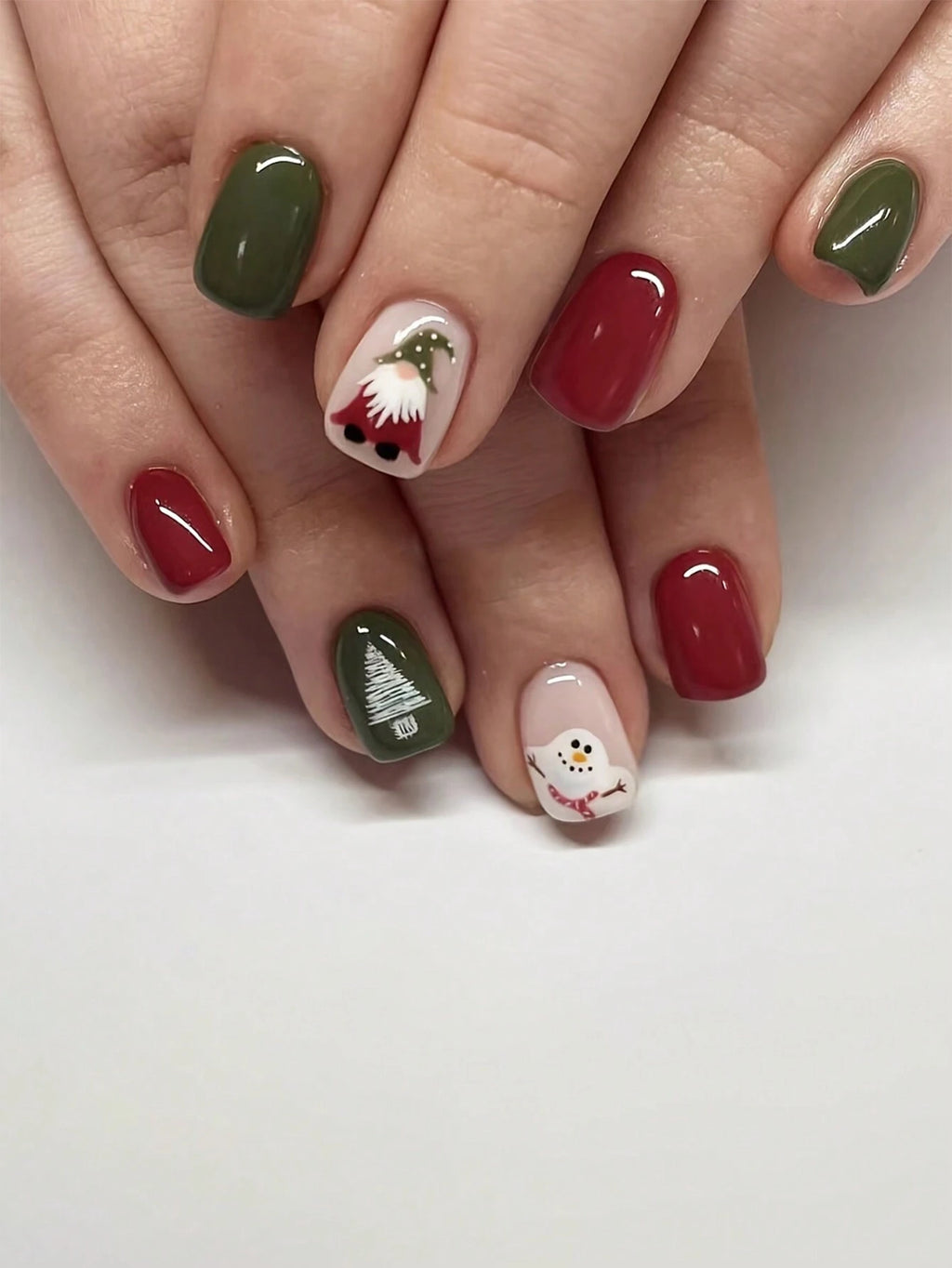 18369 1b-173 Uñas adhesivas diseño Navidad 24 Pzas