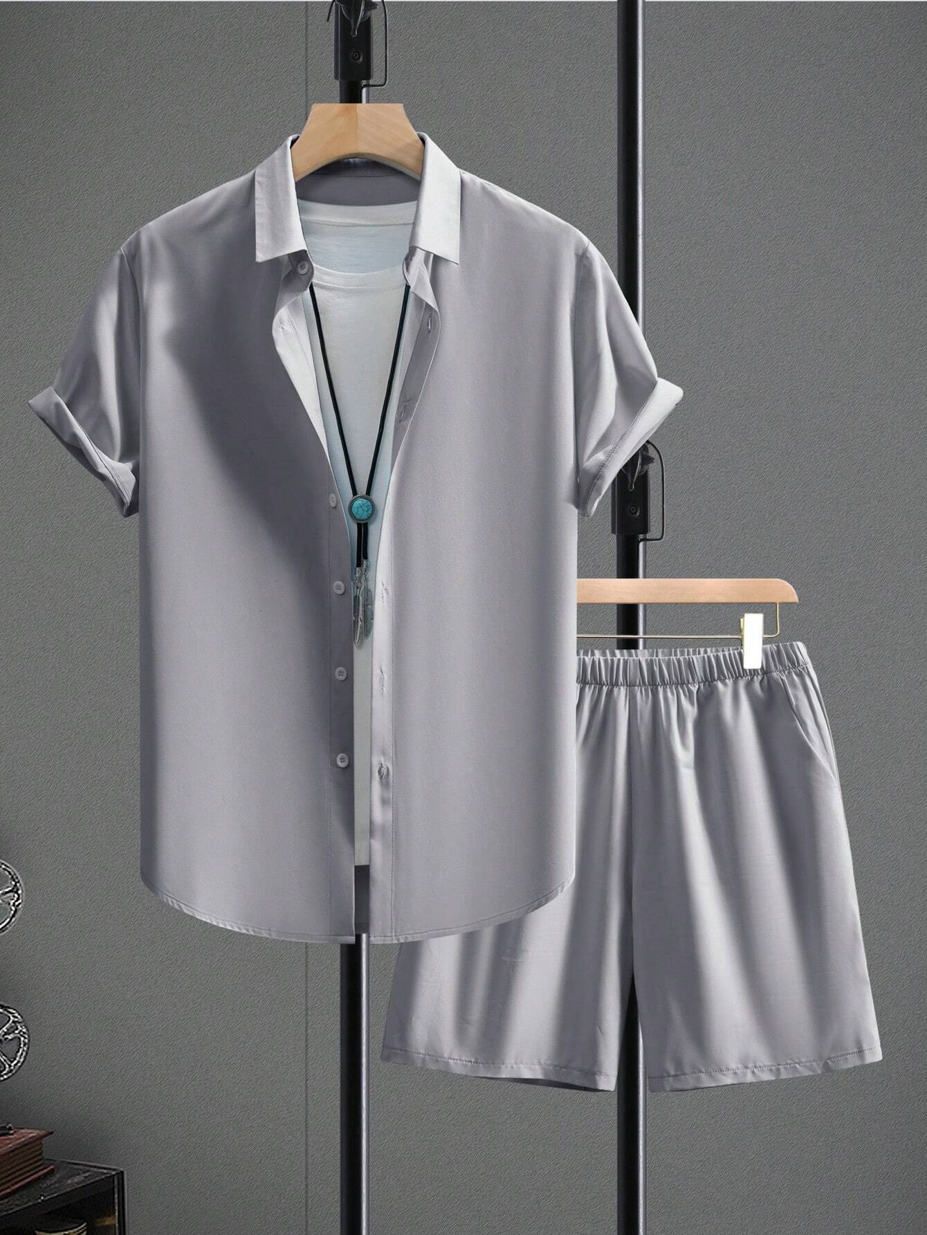 17859 1a-150 Conjunto casual de camisa & Short