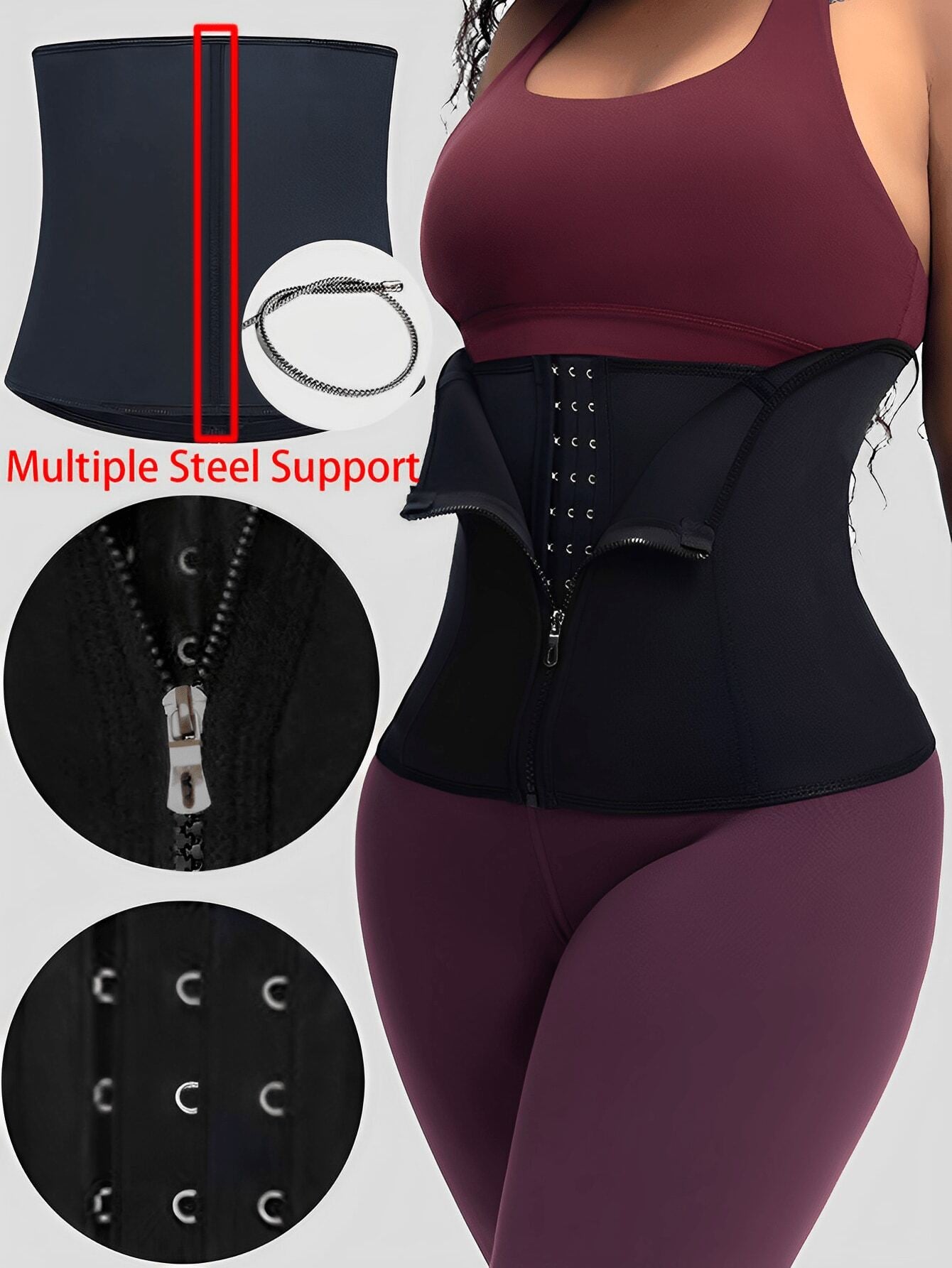 17890 1a-010 Corsé entrenador de cintura con cremallera 1 Pza