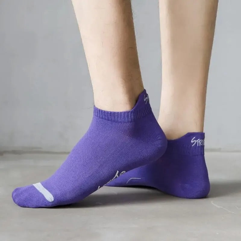6457 Set 5 pares de calcetines de tobillo de color