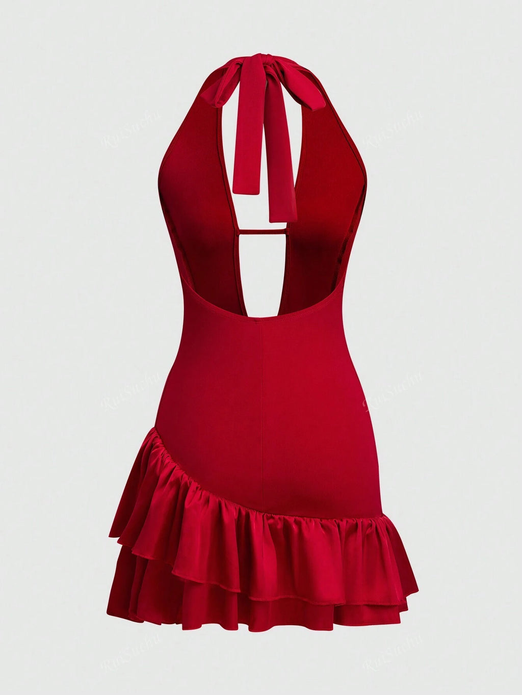 17972 1t-005 Vestido corto con cuello halter 1 Pza