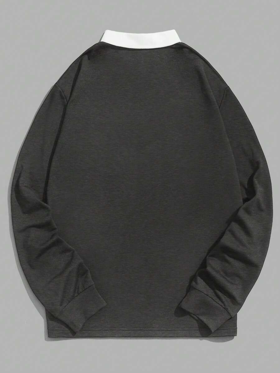 17463 1t-396 Sudadera con cuello polo de manga larga 1 Pza