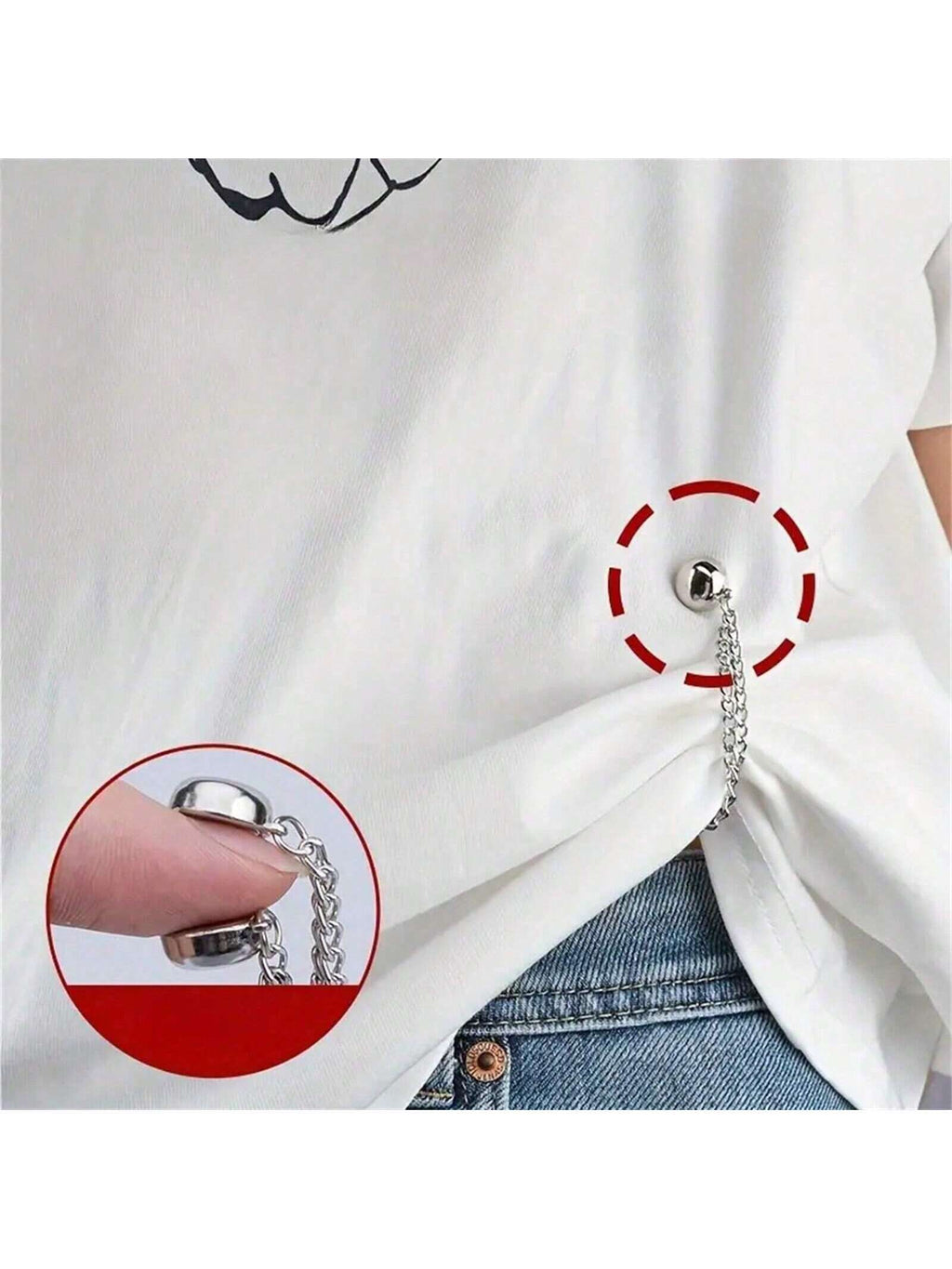 17698 1b-040 Pinza magnética ajustable para pantalones y puños 2 Pzas