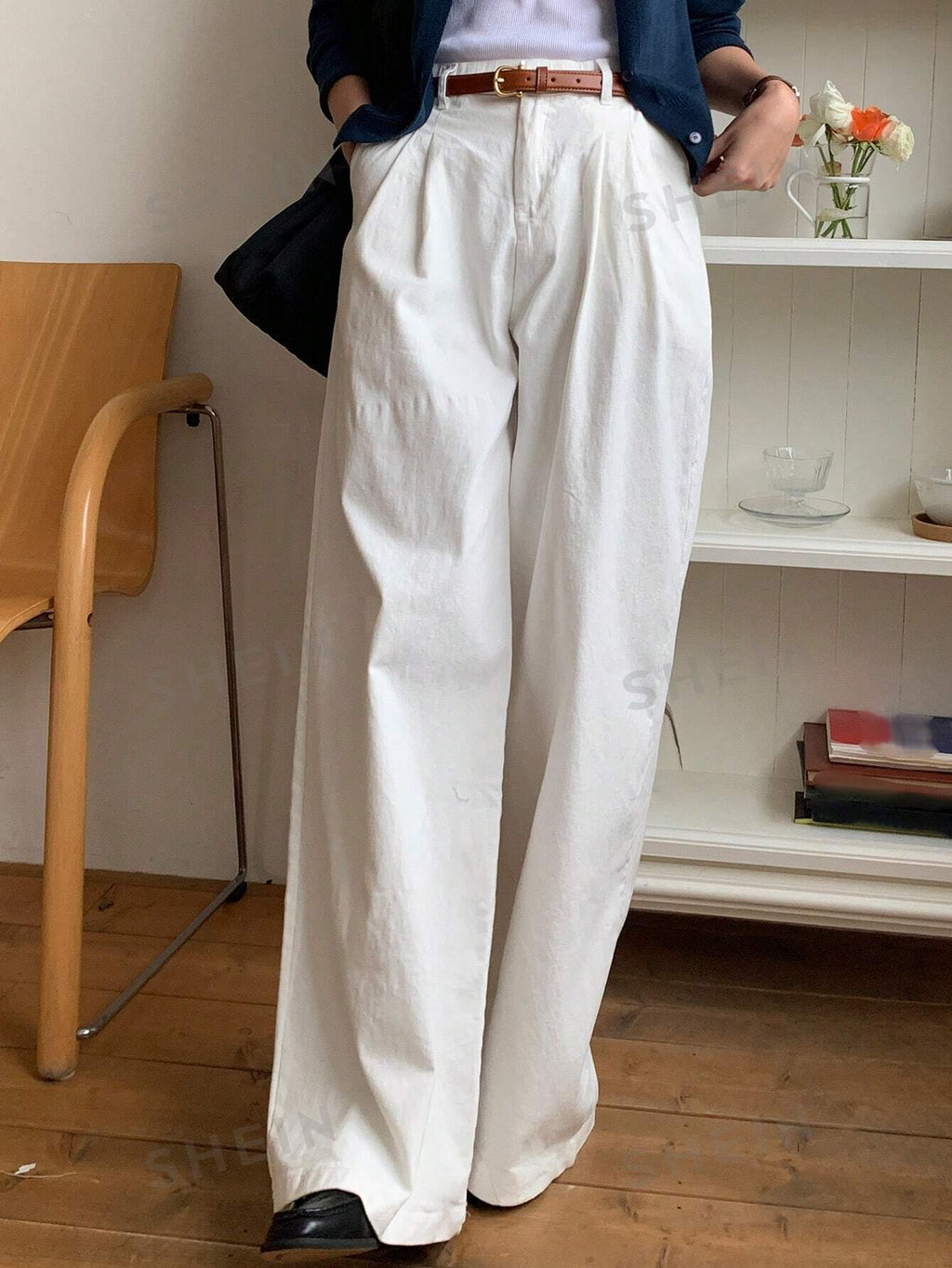 17505 1a-121 Pantalones elegantes rectos y holgados 1 Pza