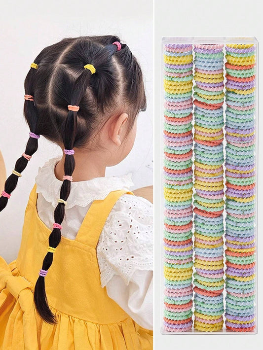 17574 1b-017 Scrunchies elásticos para el cabello 200 Pzas