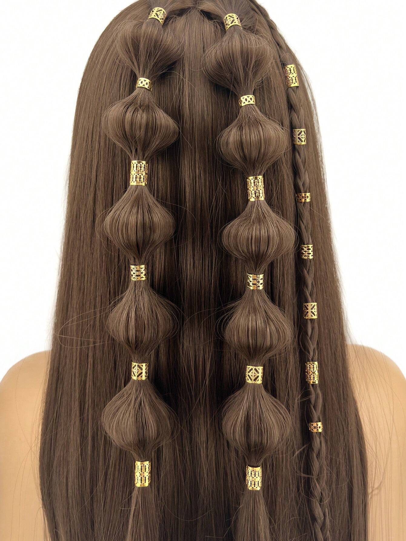 18660 1b-056 Joyas de pelo de aleación para trenzas 40 Pzas