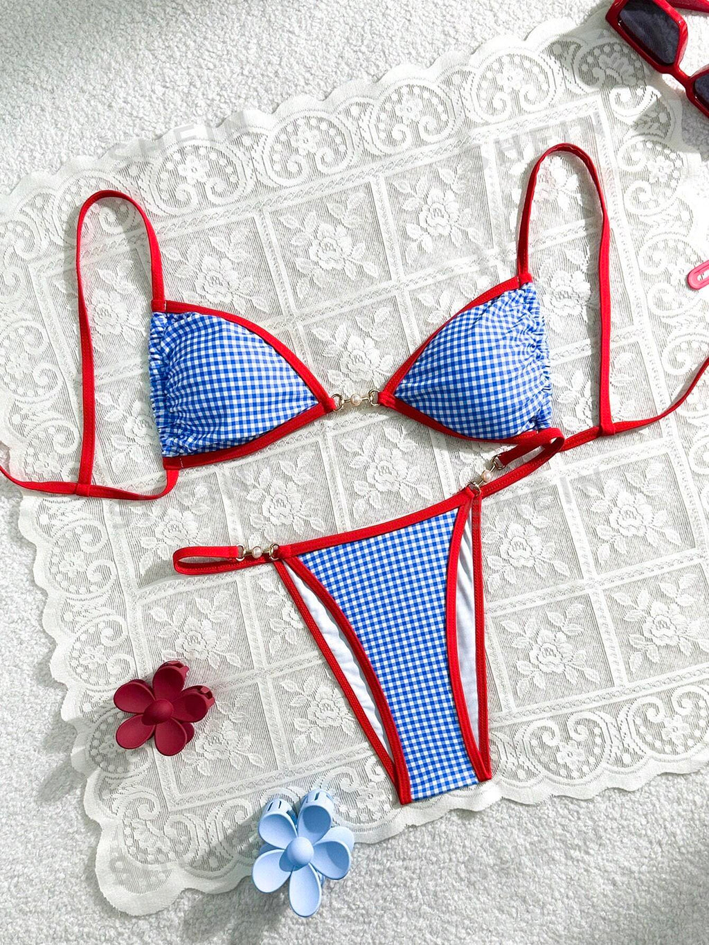 18283 ID-117 Conjunto de bikini sexy de tirantes finos 2 Pzas