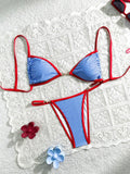 18283 ID-117 Conjunto de bikini sexy de tirantes finos 2 Pzas