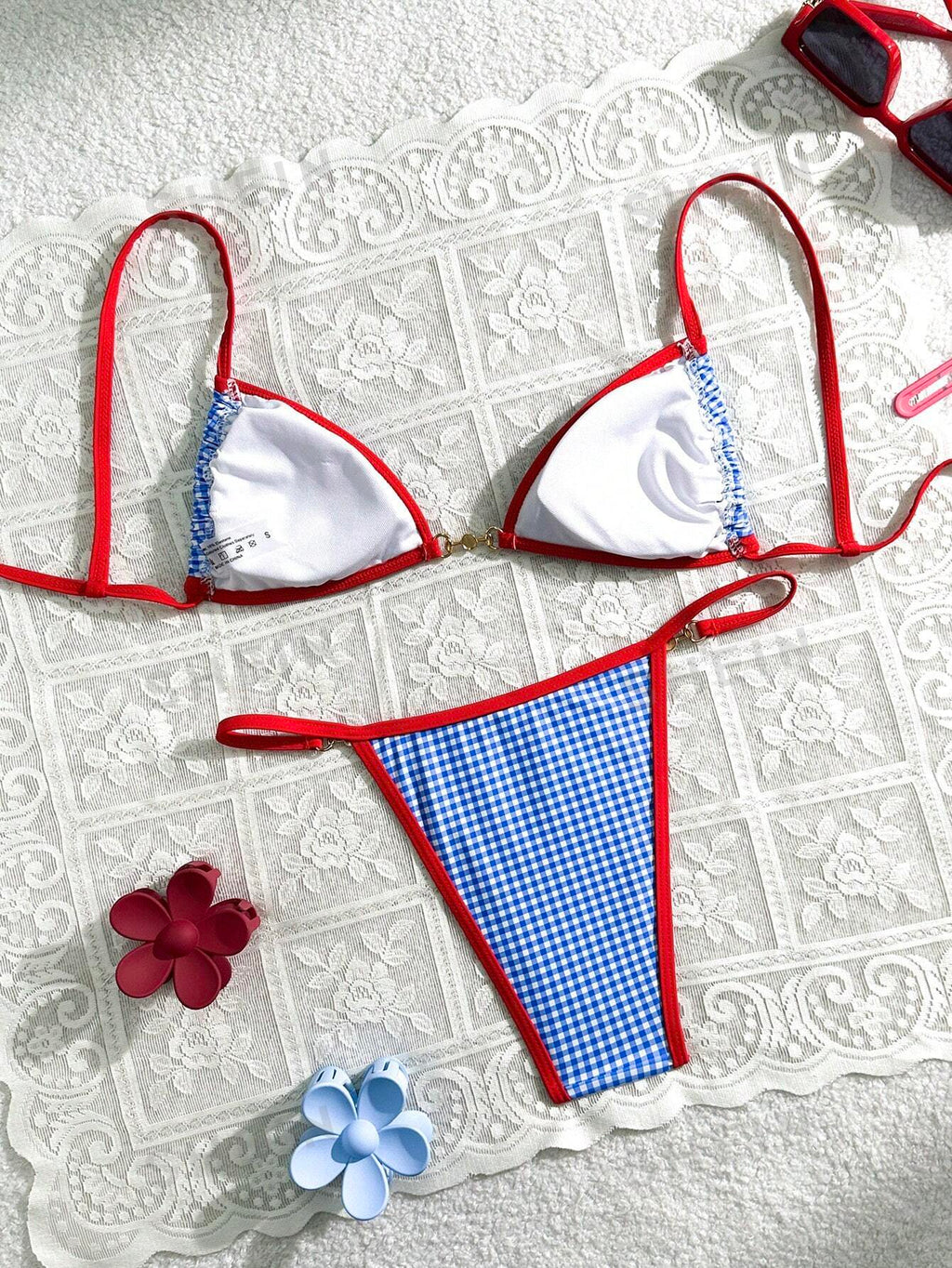 18283 ID-117 Conjunto de bikini sexy de tirantes finos 2 Pzas