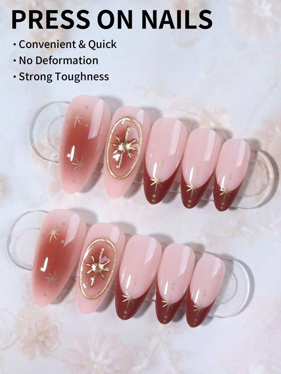 18253 1b-051 Uñas postizas francesas 24 Pzas