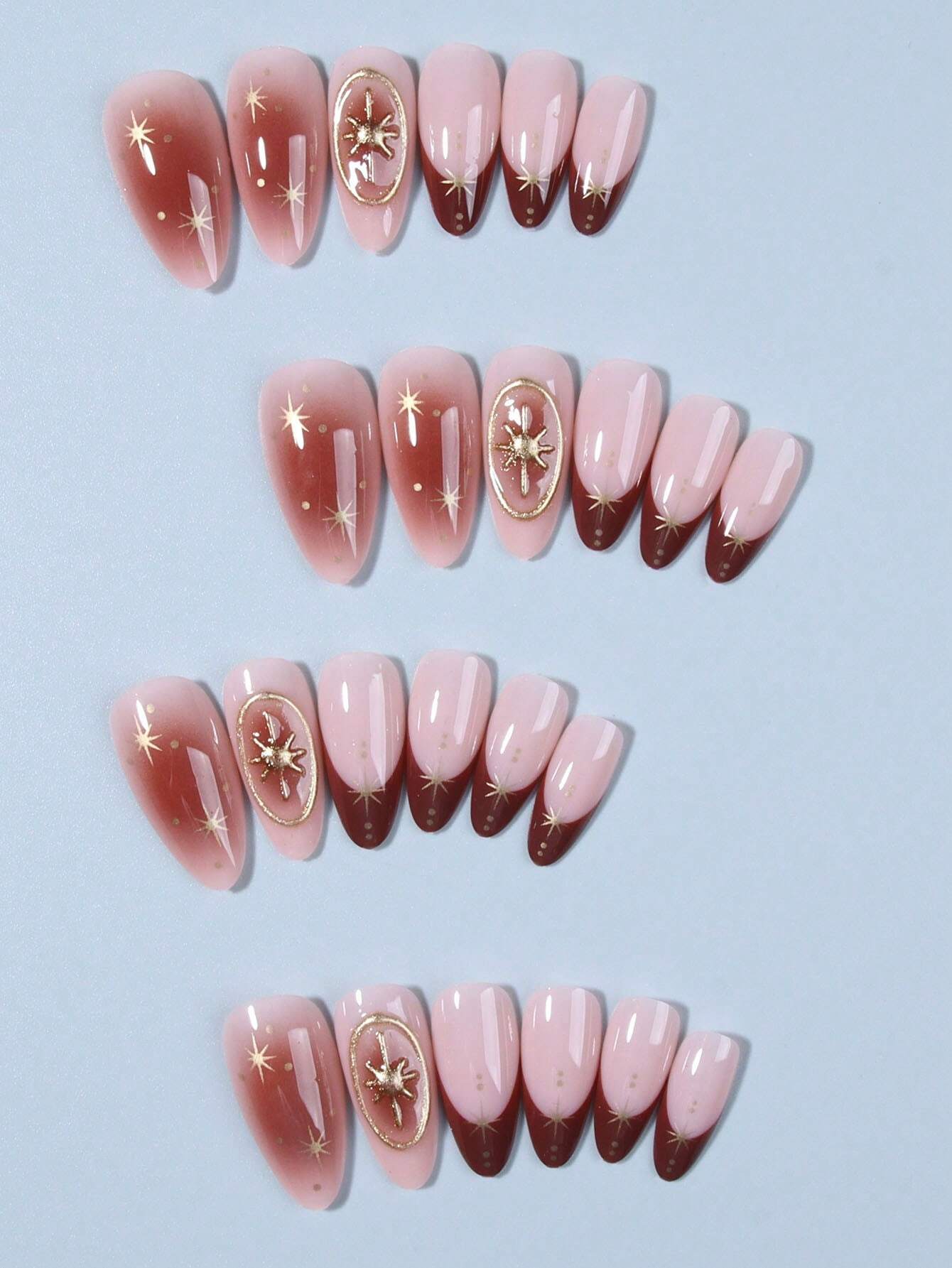 18253 1b-051 Uñas postizas francesas 24 Pzas