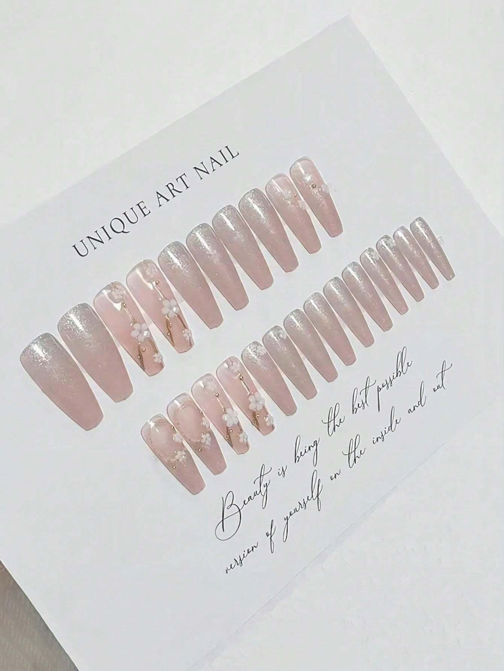 18250 1b-174 Uñas postizas estilo japonés 24 Pzas