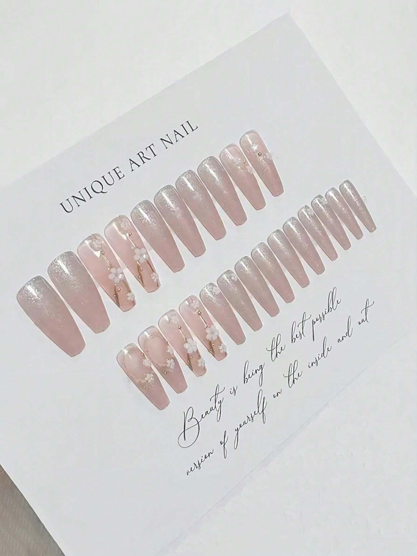 18250 1b-174 Uñas postizas estilo japonés 24 Pzas