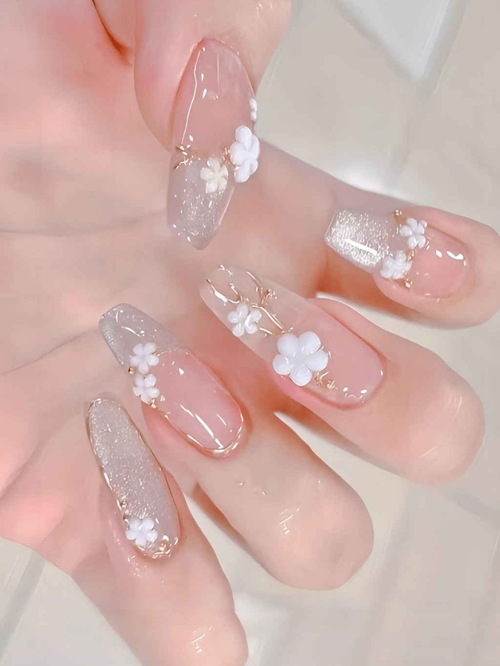 18250 1b-174 Uñas postizas estilo japonés 24 Pzas