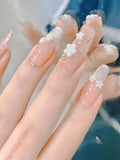 18250 1b-174 Uñas postizas estilo japonés 24 Pzas