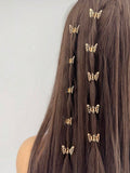 19047 1b-056 Anillos para el cabello forma de mariposa 10 Pzas