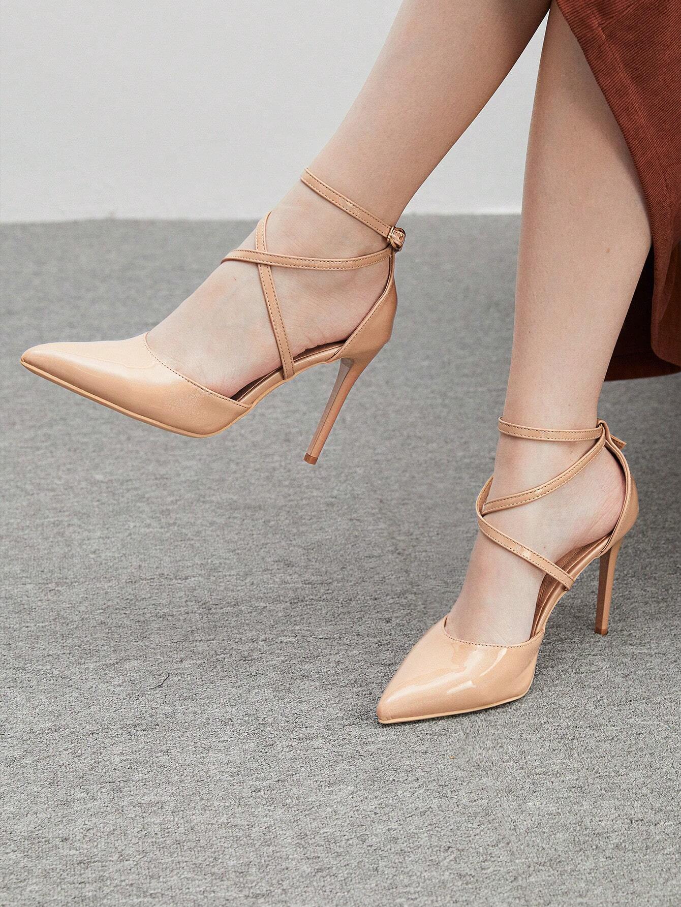 18080 1c-002 Zapatos de tacón alto con punta fina