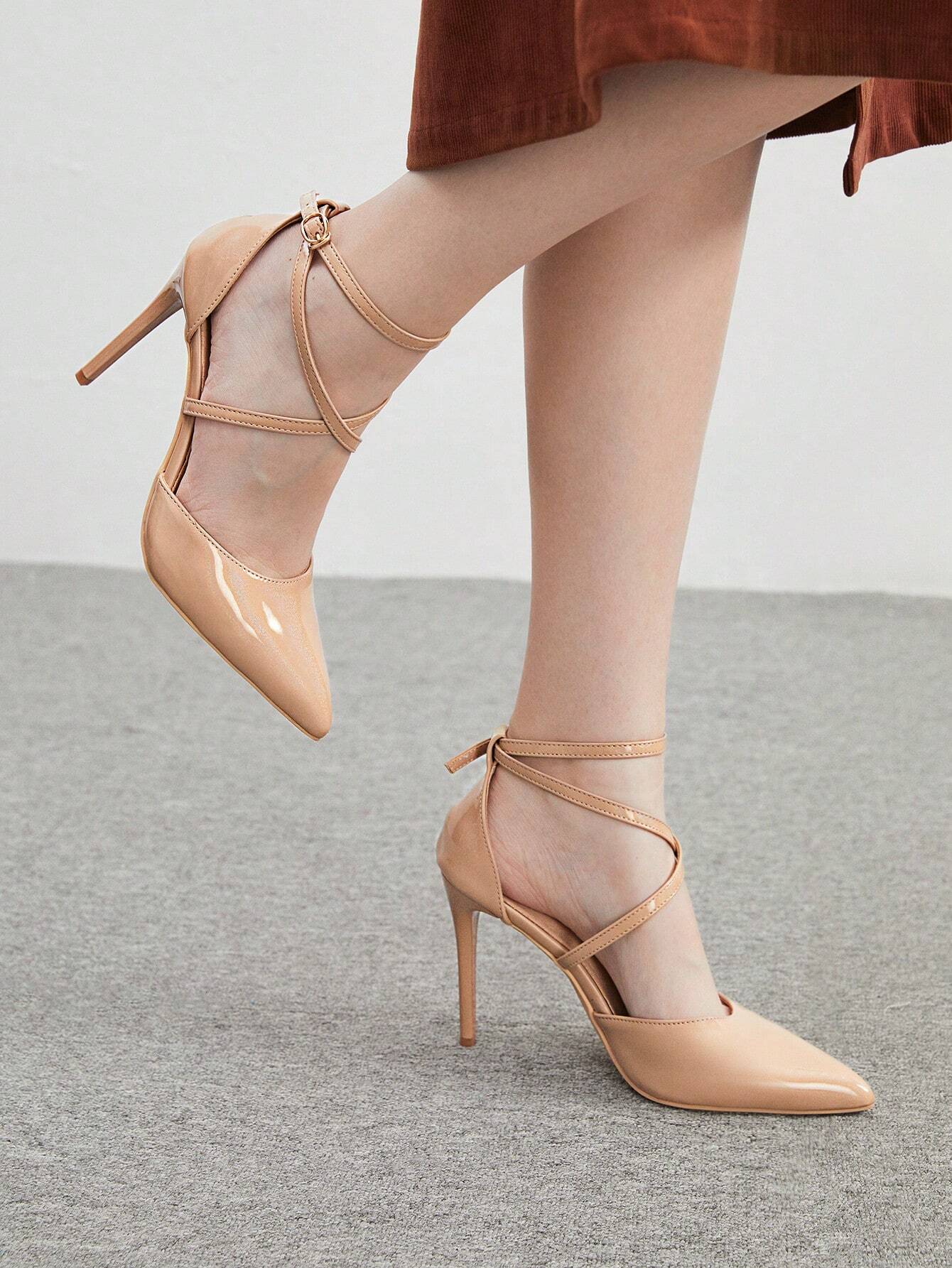 18080 1c-002 Zapatos de tacón alto con punta fina