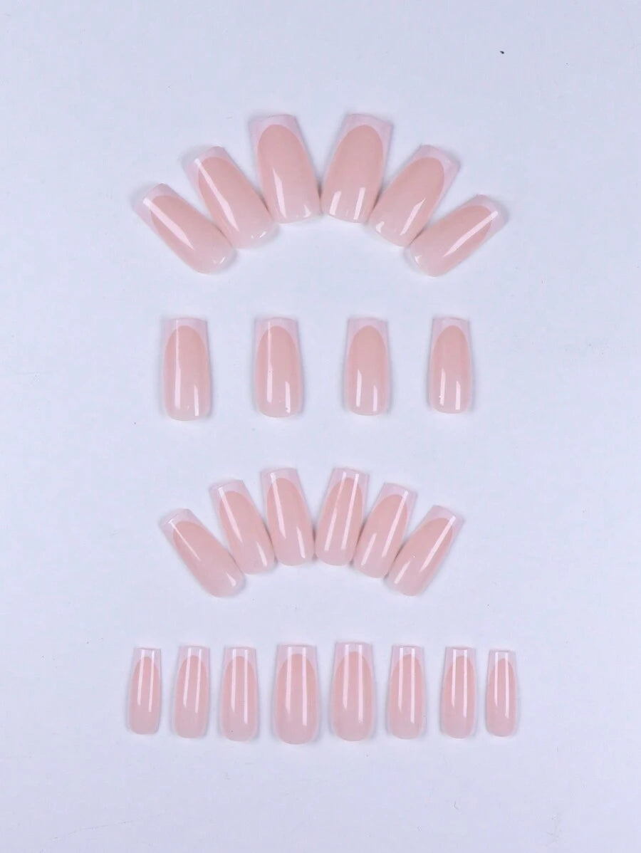 18365 1b-173 Uñas postizas unicolor 24 Pzas