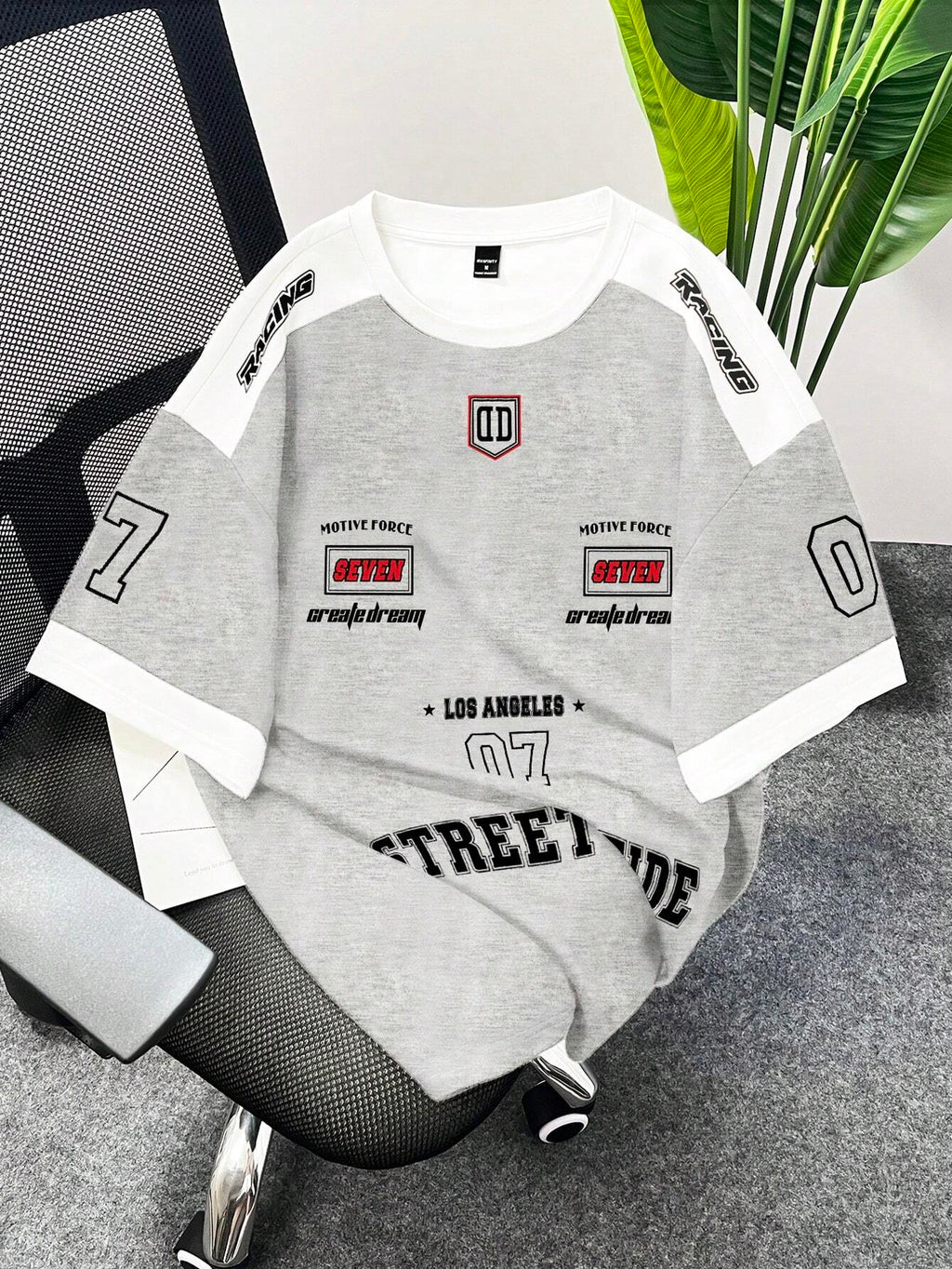 18863 1a-121 Camiseta suelta de estilo deportivo 1 Pza