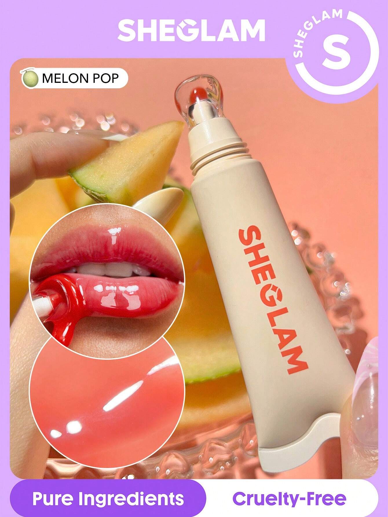 18906 1b-052 SHEGLAM Brillo De Labios Hidratante Con Cristal Esmaltado 1 Pza