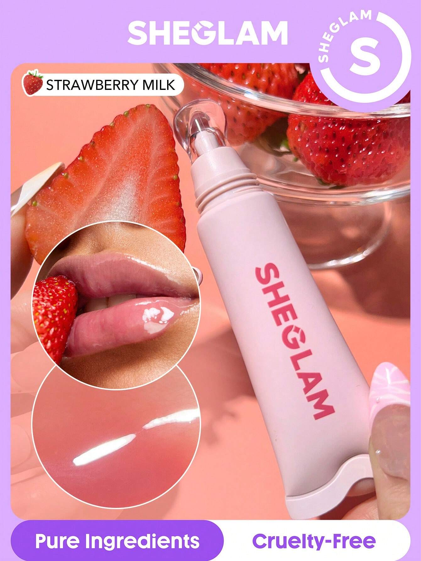 18907 1b-052 SHEGLAM Brillo De Labios Hidratante Con Cristal Esmaltado 1 Pza