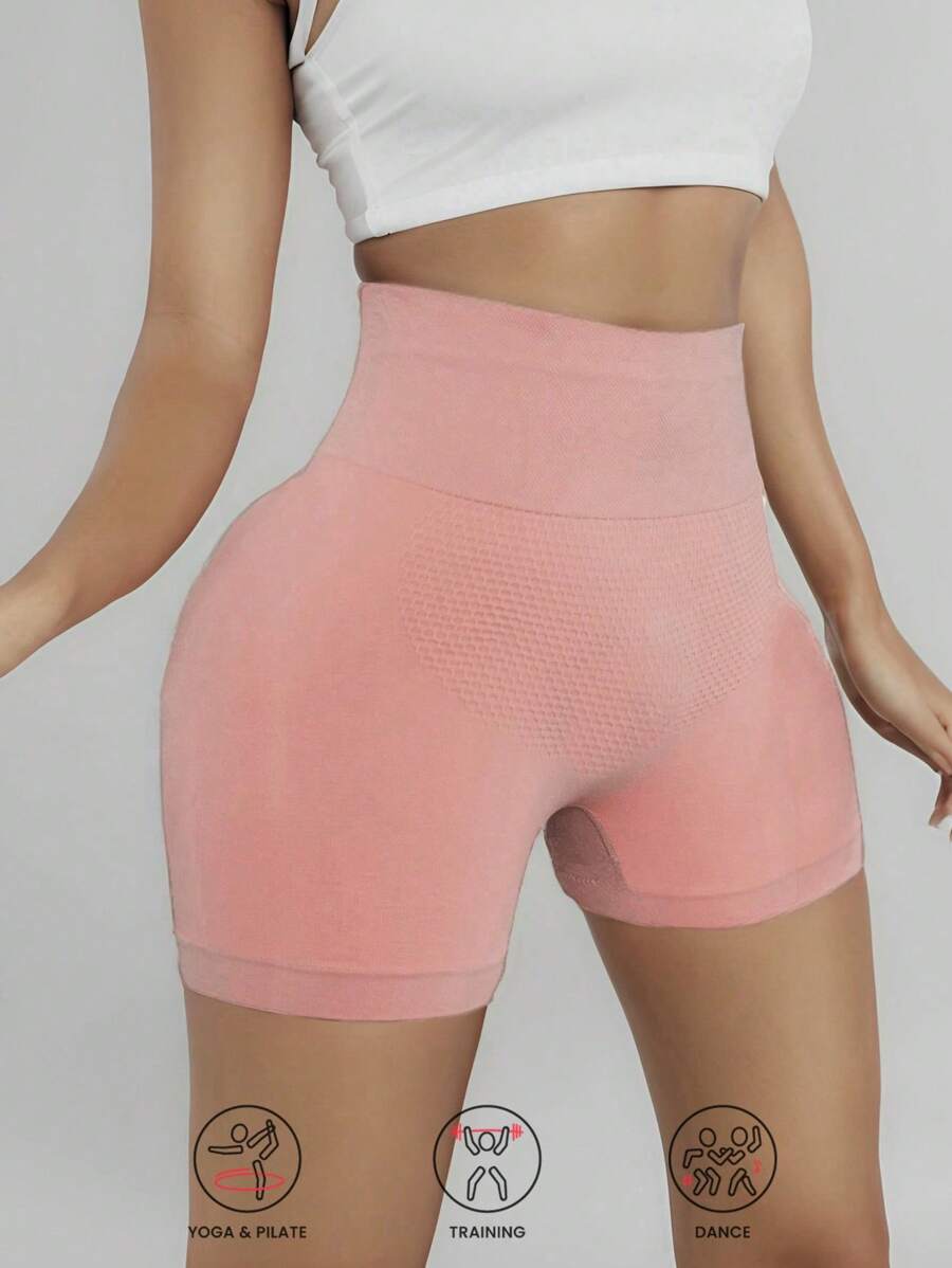 19002 1a-113 Short deportivos de cintura alta sin costuras 1 Pza