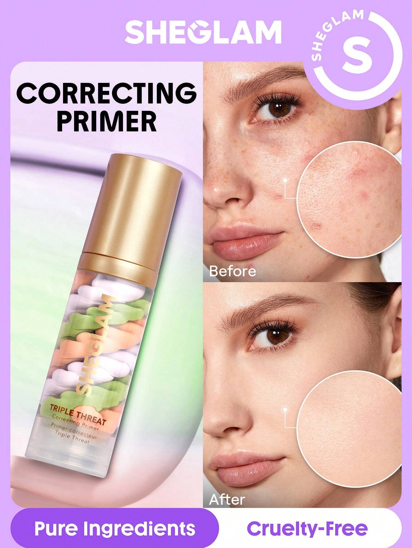 17960 1b-059 SHEGLAM Prebase Correctora De Triple Amenaza 1 Pza