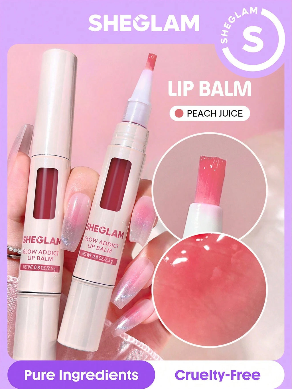 17855 1b-053 BáLsamo Labial Glow Addict-Jugo De Melocotón 1 Pza