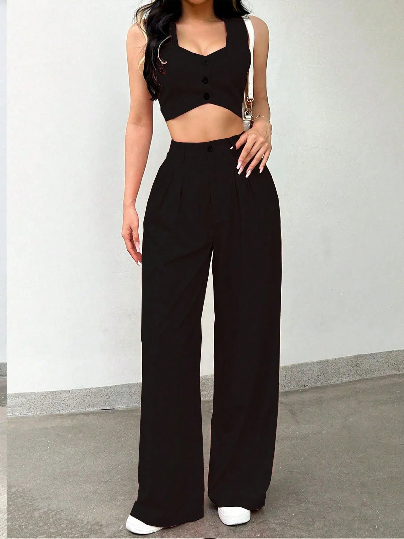 19327 1a-001 Top sin mangas & pantalón