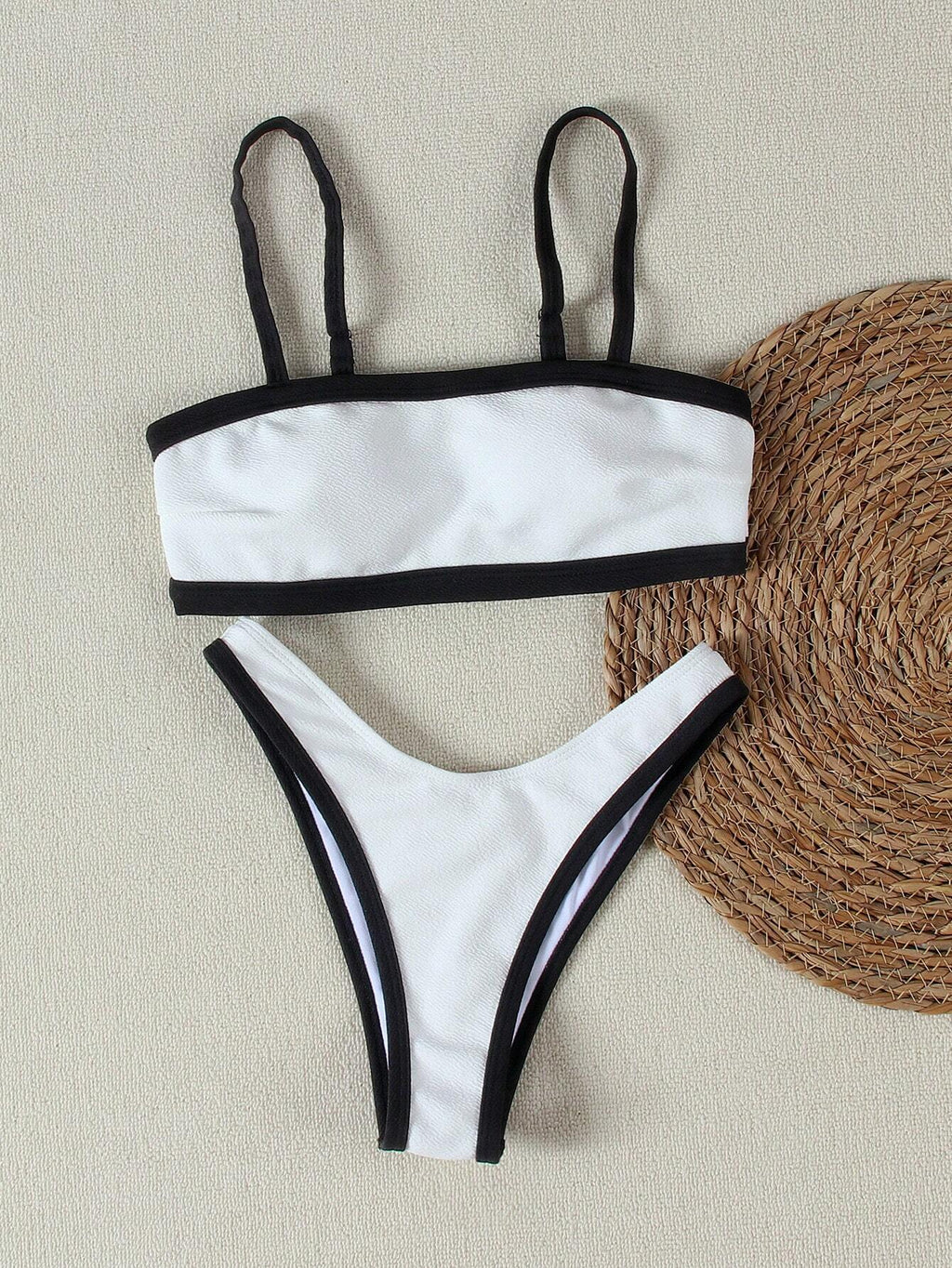 19389 1a-023 Conjunto de bikini de colores contrastantes 2 Pzas