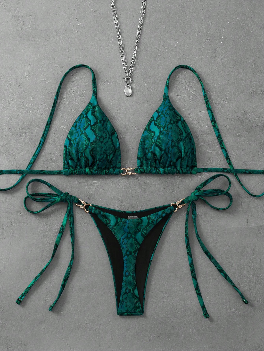 19494 1a-025 Bikini Triangilar Serpiente 2 Pzas