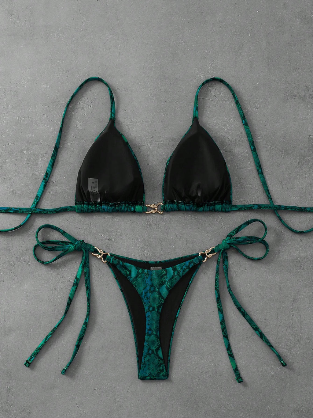 19494 1a-025 Bikini Triangilar Serpiente 2 Pzas