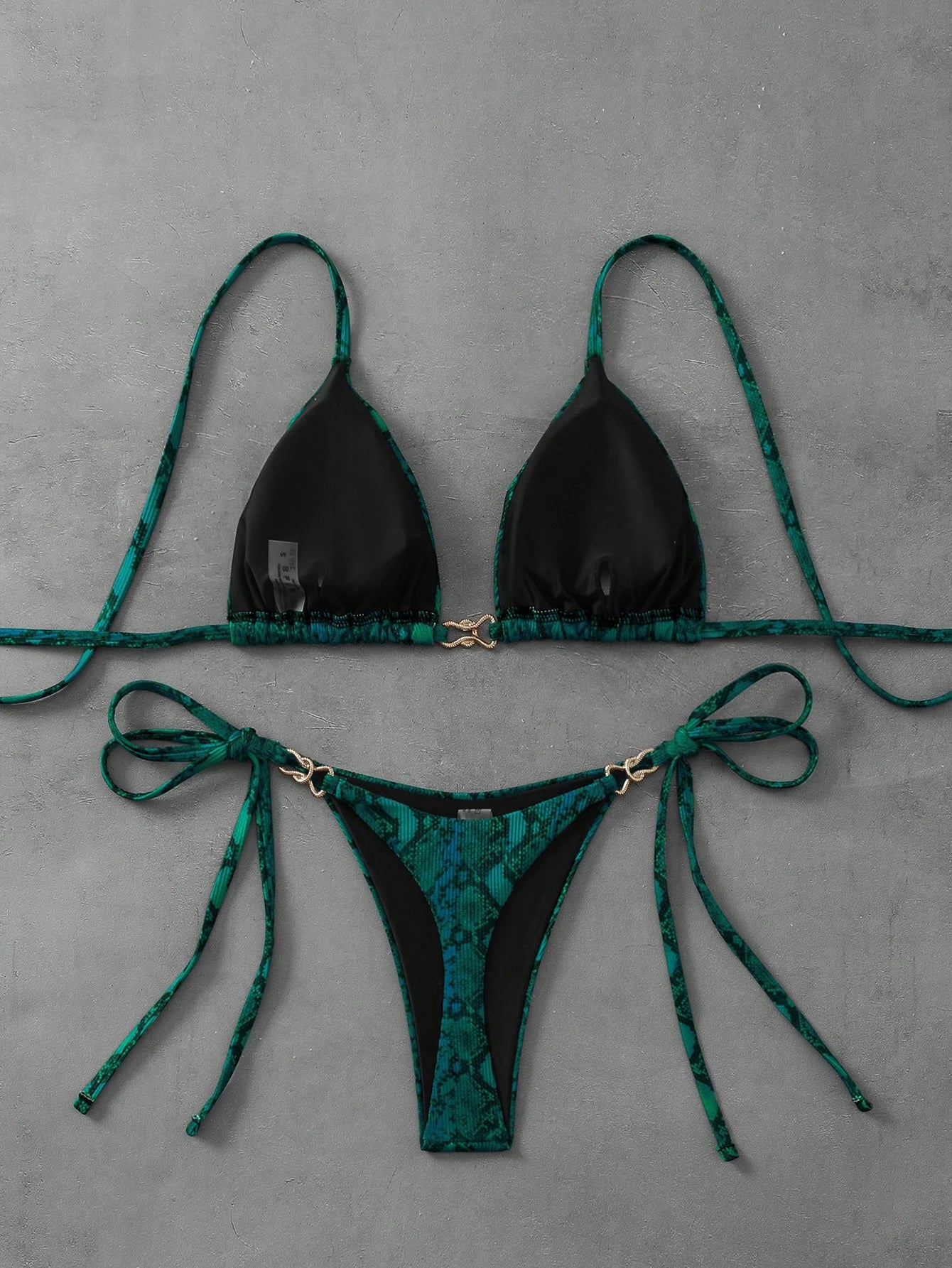19494 1a-025 Bikini Triangilar Serpiente 2 Pzas